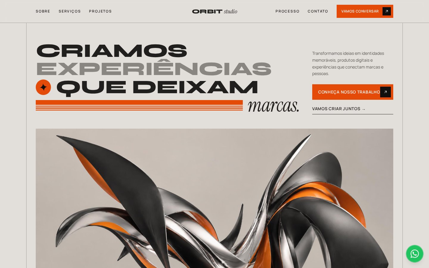 Prévia do projeto Orbit Studio