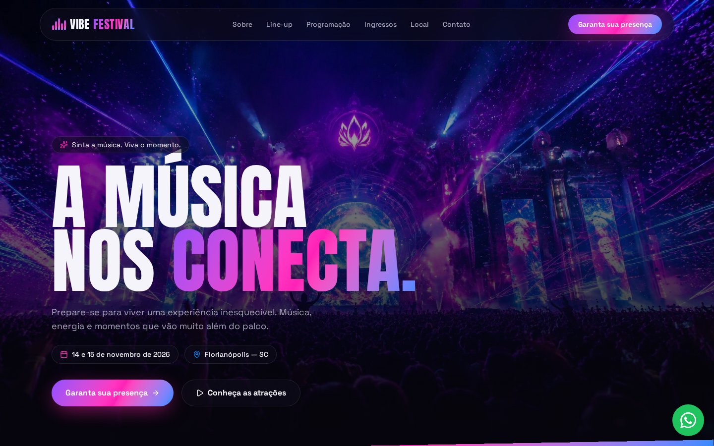 Prévia do projeto Vibe Festival